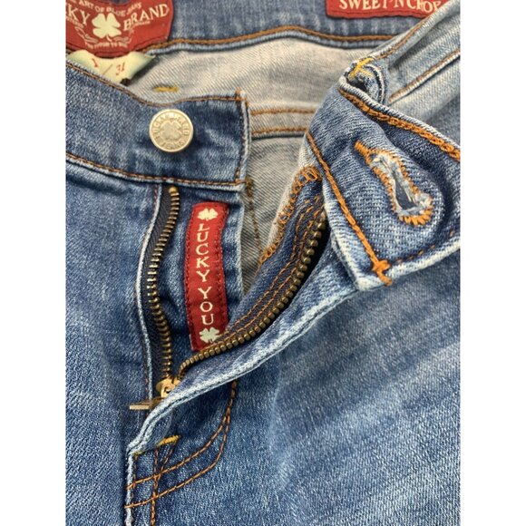 Lucky Brand Women Jeans Sz 12 / 31 Sweet N Crop Blue Denim Classic Beachy Casual - Picture 4 of 12